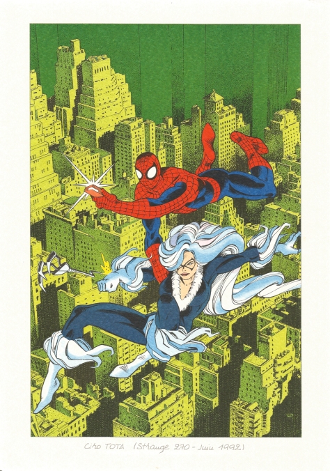 Strange 25th Anniversary portfolio: Spider-Man and Black Cat